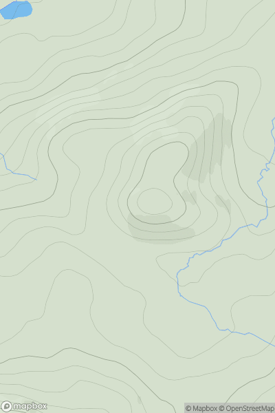 Thumbnail image for Carn Cruinn [Kyle of Lochalsh to Garve] showing contour plot for surrounding peak